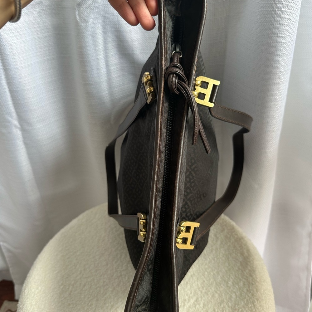 Vintage Bally Monogram Jacquard Canvas Tote - Picture 16 of 17